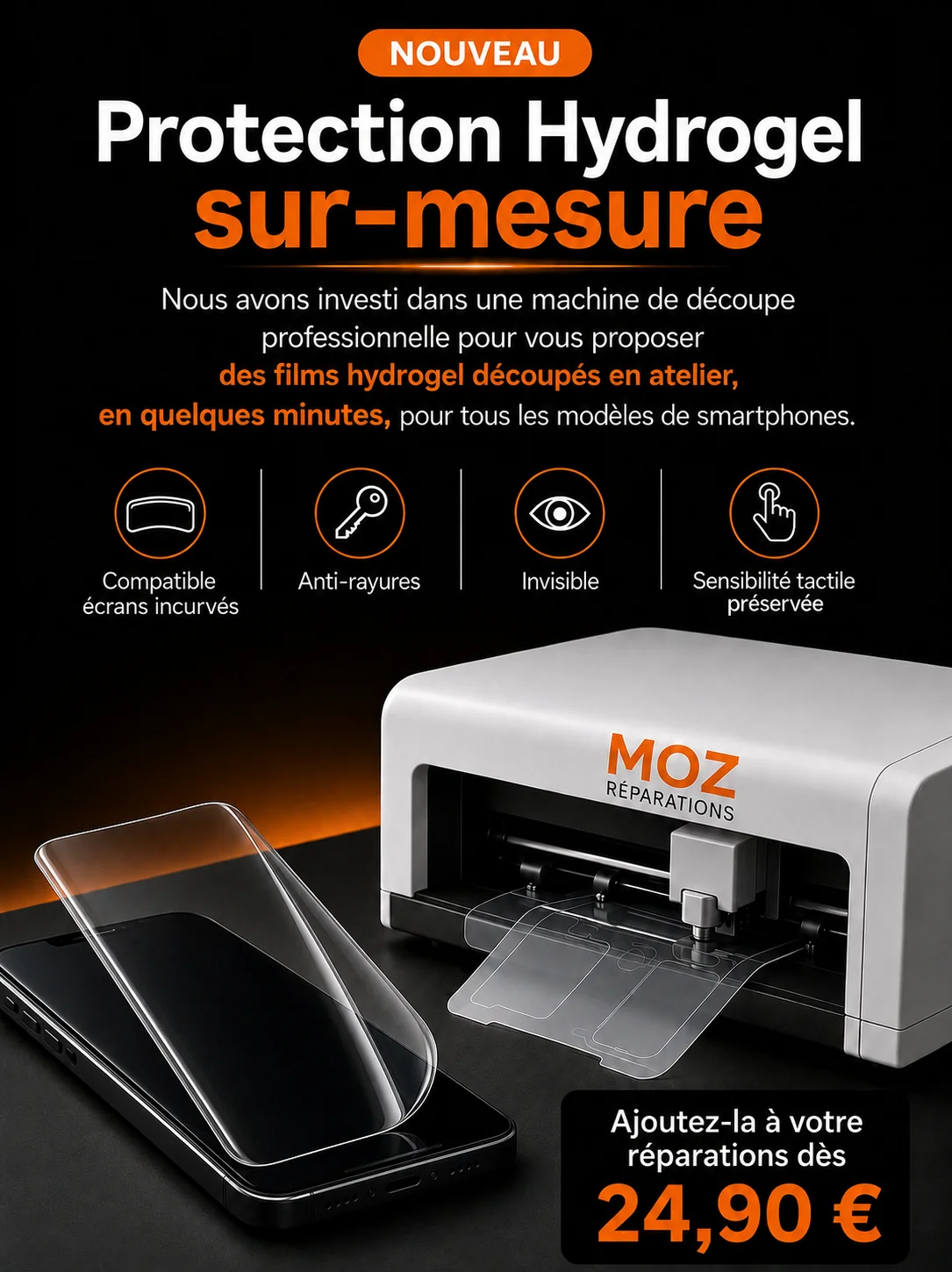 Protection Hydrogel sur-mesure MOZ-Réparations